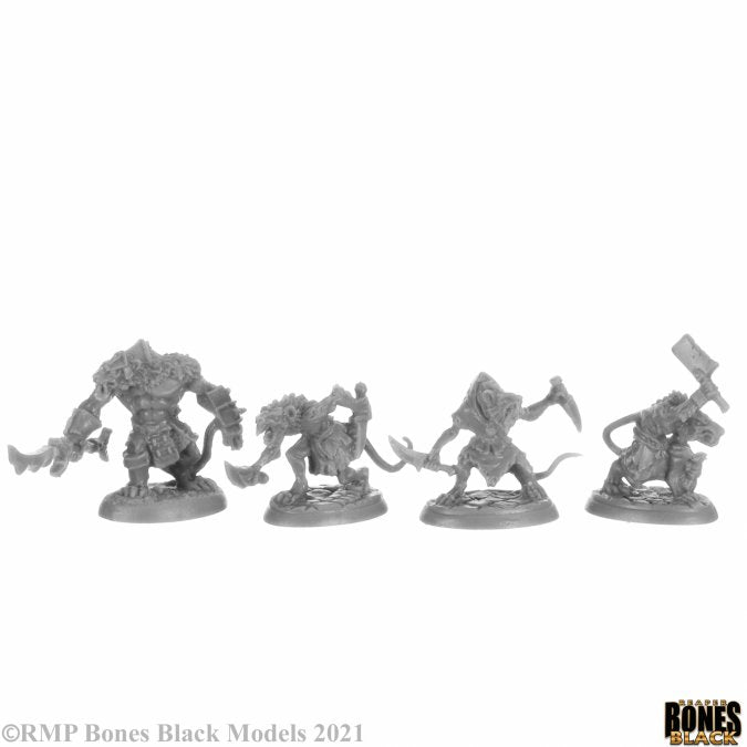 Reaper Bones Miniatures: Wererats (4) | Gamer Loot
