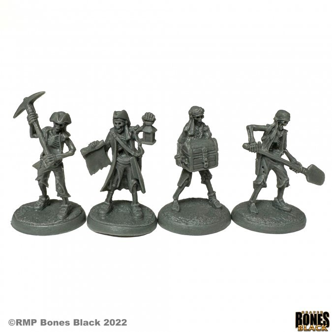 Reaper Bones Miniatures: Skeletal Treasure Crew (4) | Gamer Loot