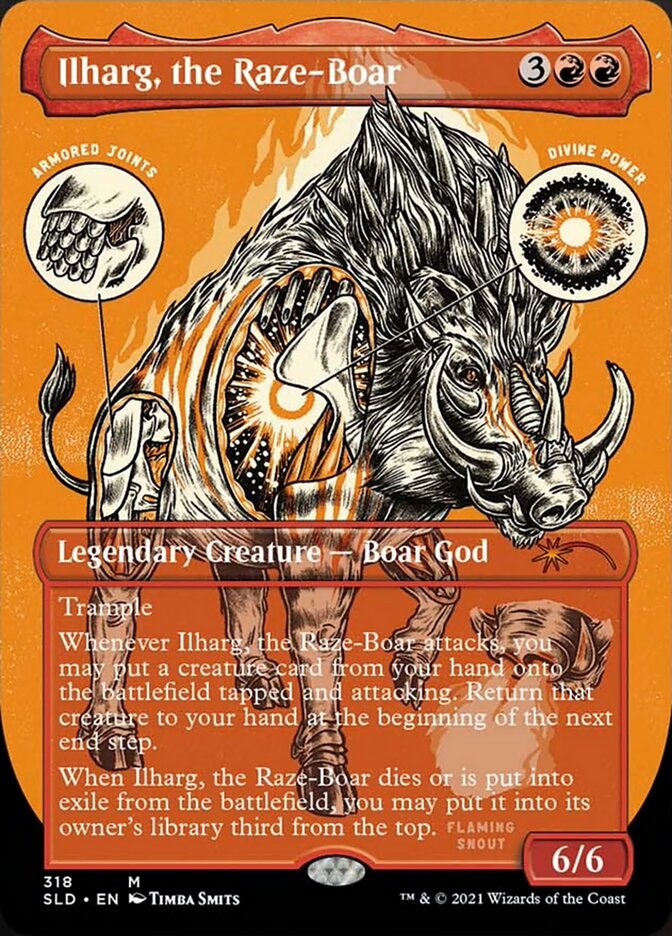 Ilharg, the Raze-Boar (Borderless Foil Etched) [Secret Lair Drop Series] | Gamer Loot