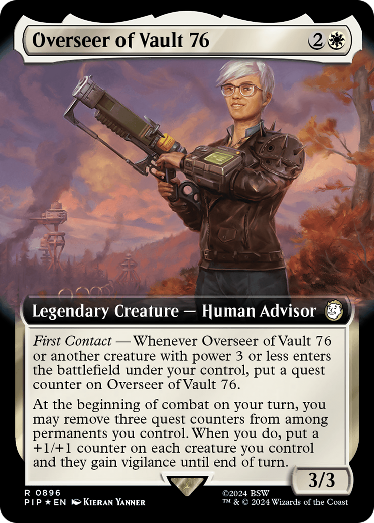 Overseer of Vault 76 (Extended Art) (Surge Foil) [Fallout] | Gamer Loot