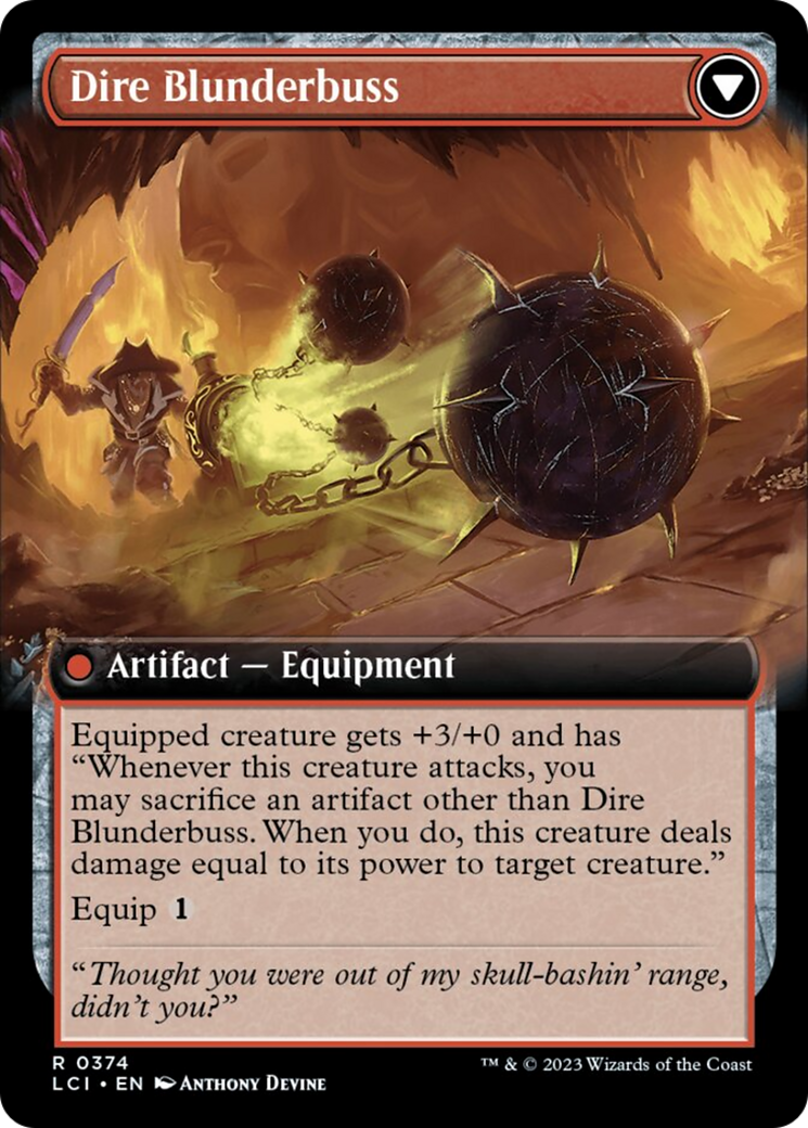 Dire Flail (Extended Art) [The Lost Caverns of Ixalan] | Gamer Loot