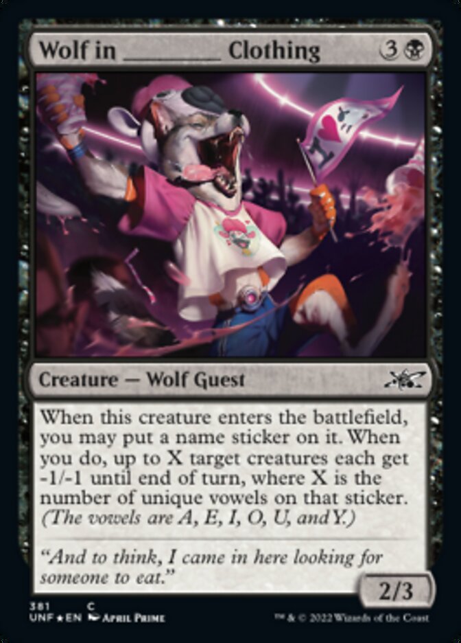 Wolf in _____ Clothing (Galaxy Foil) [Unfinity] | Gamer Loot