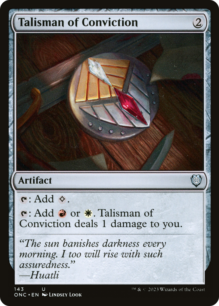 Talisman of Conviction [Phyrexia: All Will Be One Commander] | Gamer Loot