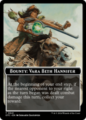 Bounty: Vara Beth Hannifer // Bounty Rules Double-Sided Token [Outlaws of Thunder Junction Commander Tokens] | Gamer Loot