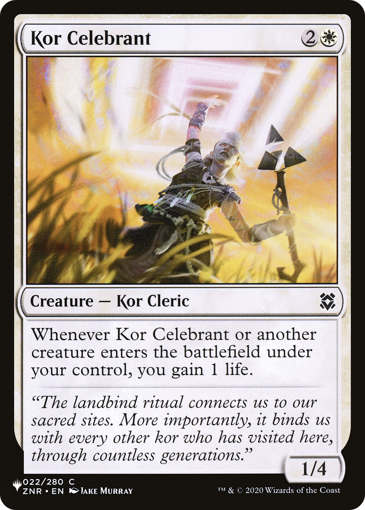 Kor Celebrant [The List Reprints] | Gamer Loot