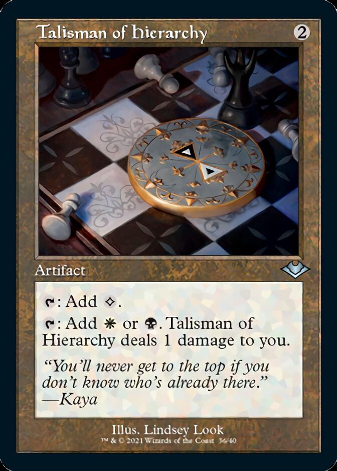 Talisman of Hierarchy (Retro Foil Etched) [Modern Horizons] | Gamer Loot