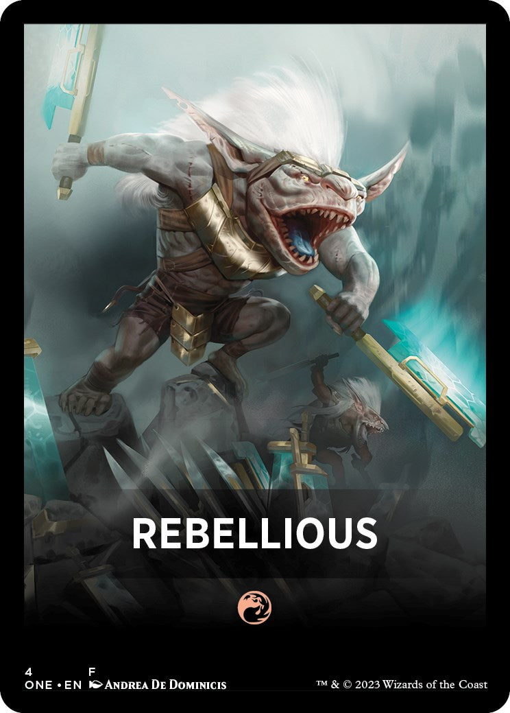 Rebellious Theme Card [Phyrexia: All Will Be One Tokens] | Gamer Loot