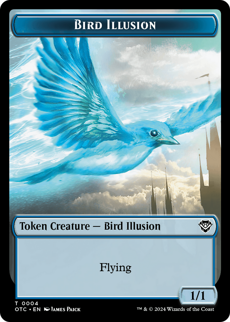 Dragon Elemental // Bird Illusion Double-Sided Token [Outlaws of Thunder Junction Commander Tokens] | Gamer Loot