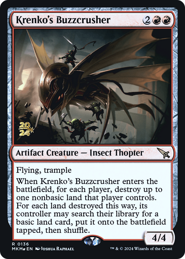 Krenko's Buzzcrusher [Murders at Karlov Manor Prerelease Promos] | Gamer Loot