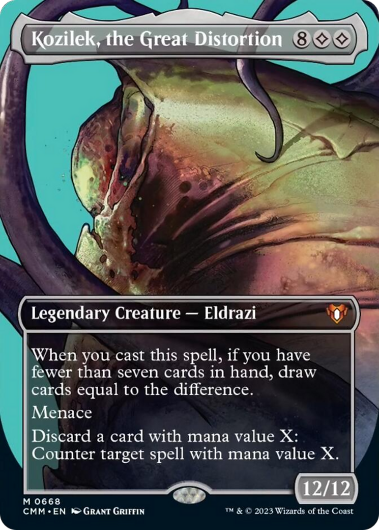 Kozilek, the Great Distortion (Borderless Profile) [Commander Masters] | Gamer Loot
