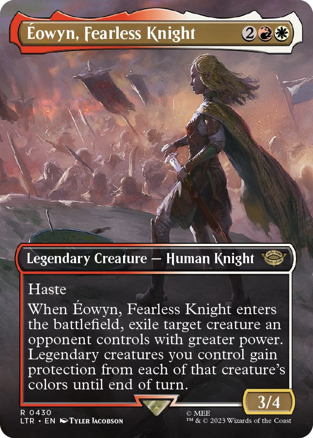 Eowyn, Fearless Knight (Borderless Alternate Art) [The Lord of the Rings: Tales of Middle-Earth] | Gamer Loot