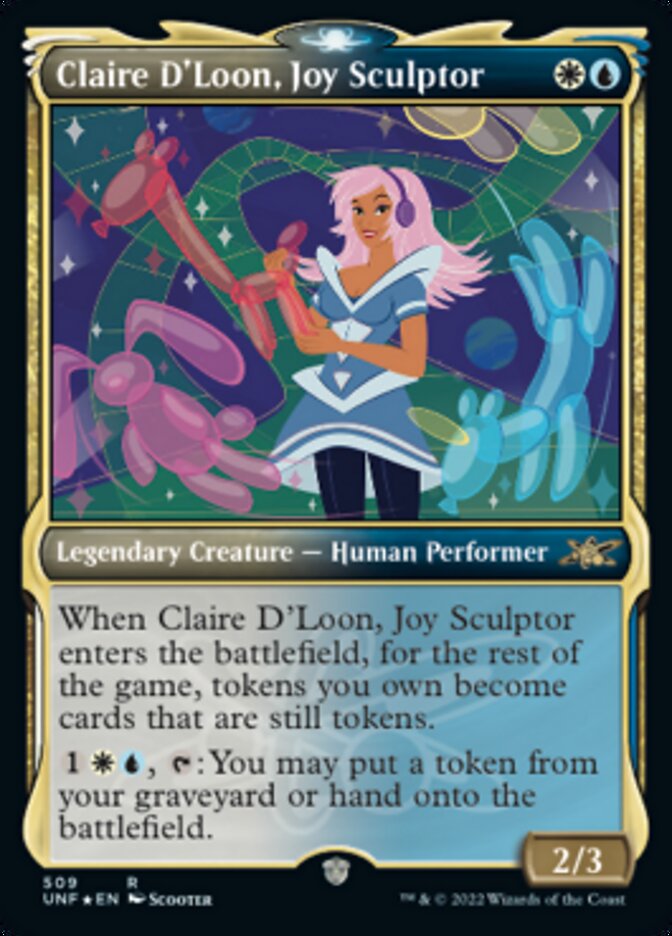 Claire D'Loon, Joy Sculptor (Showcase) (Galaxy Foil) [Unfinity] | Gamer Loot