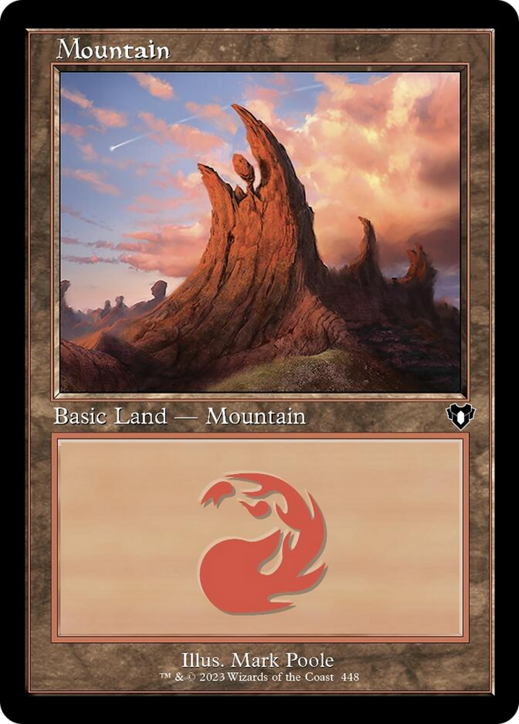Mountain (448) (Retro) [Commander Masters] | Gamer Loot