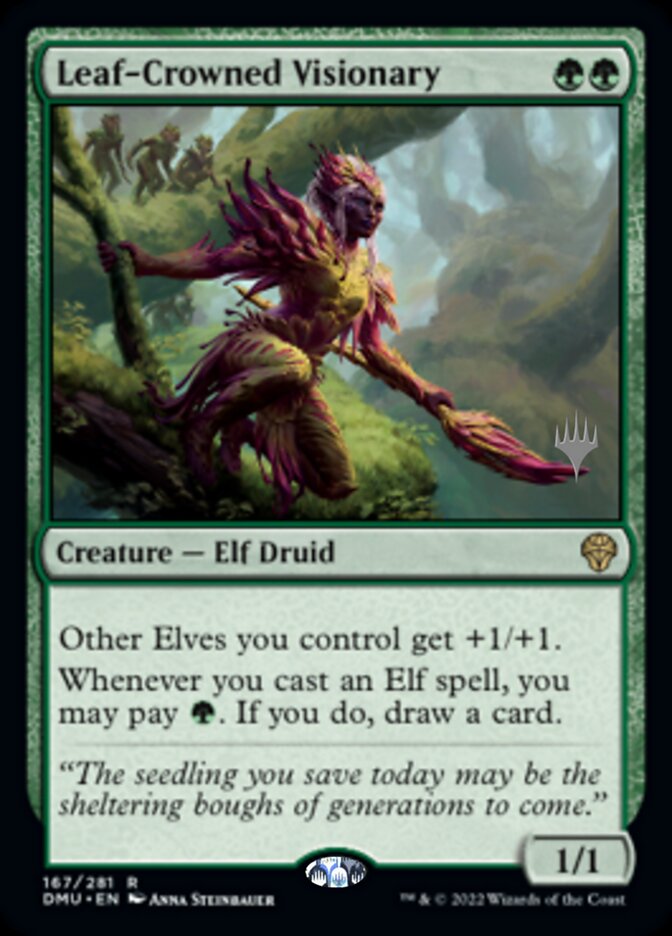 Leaf-Crowned Visionary (Promo Pack) [Dominaria United Promos] | Gamer Loot