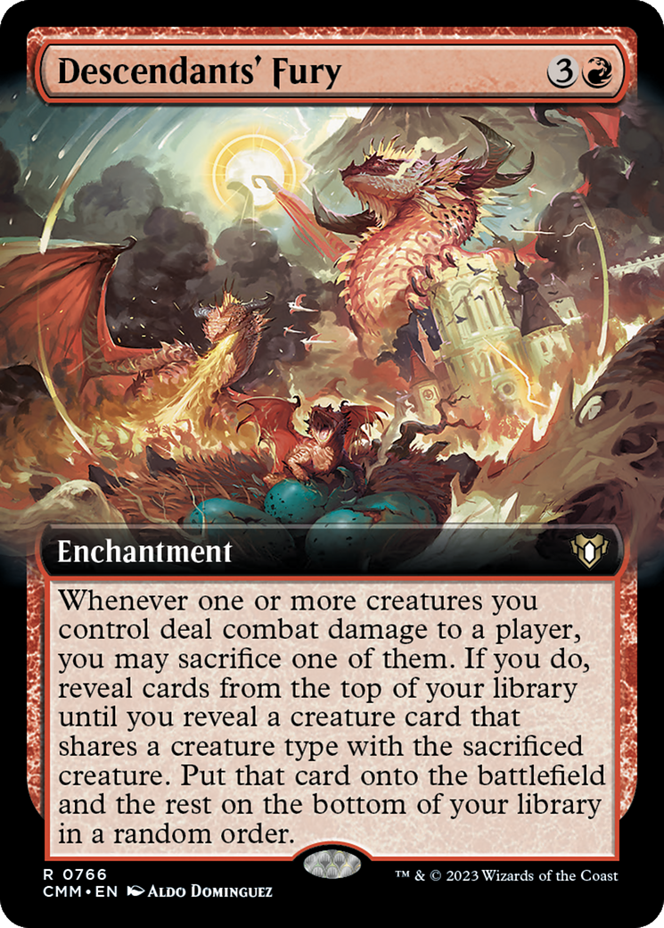 Descendants' Fury (Extended Art) [Commander Masters] | Gamer Loot