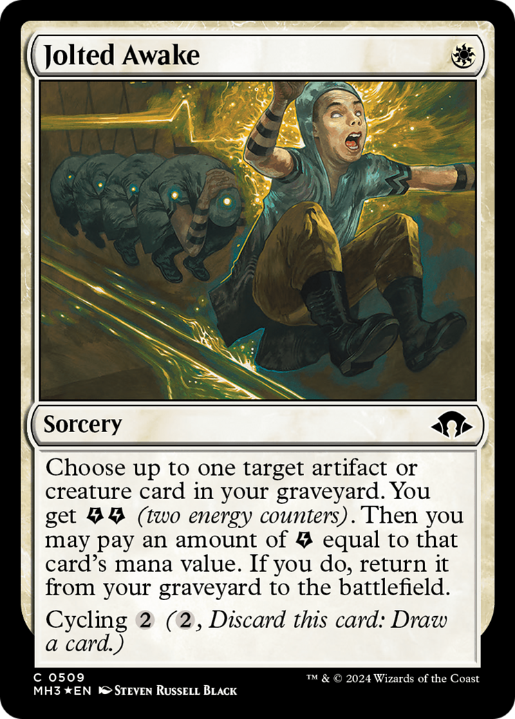 Jolted Awake (Ripple Foil) [Modern Horizons 3] | Gamer Loot