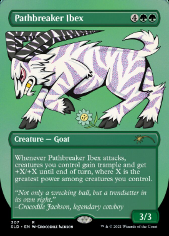 Pathbreaker Ibex (Borderless) (Foil Etched) [Secret Lair Drop Series] | Gamer Loot