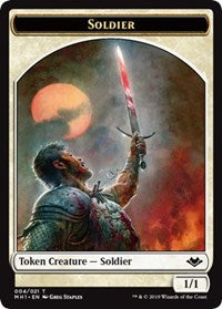 Soldier (004) // Wrenn and Six Emblem (021) Double-Sided Token [Modern Horizons Tokens] | Gamer Loot