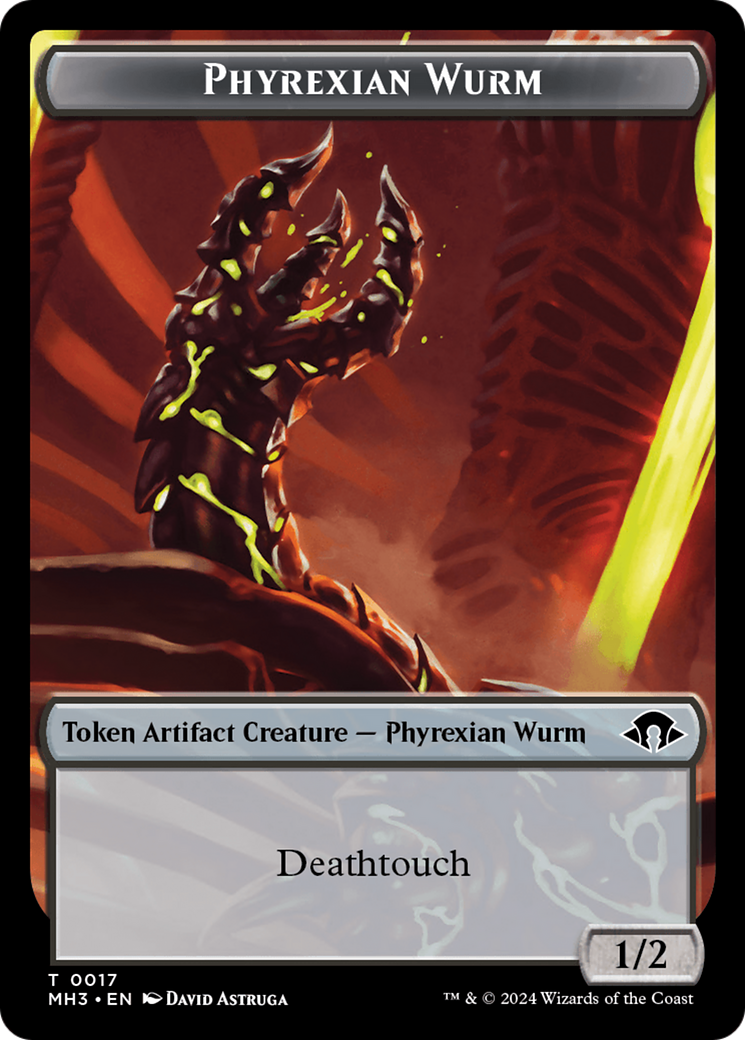 Phyrexian Germ // Phyrexian Wurm (0017) Double-Sided Token [Modern Horizons 3 Tokens] | Gamer Loot