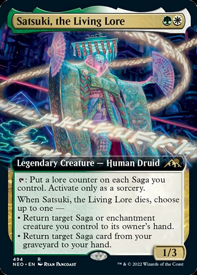 Satsuki, the Living Lore (Extended Art) [Kamigawa: Neon Dynasty] | Gamer Loot