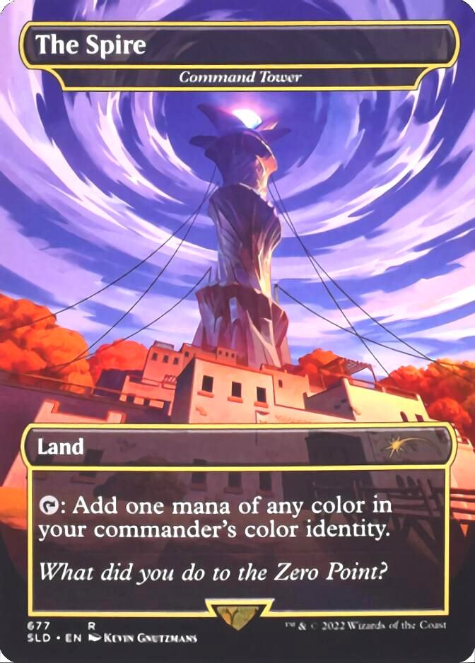 Command Tower - The Spire (Borderless) [Secret Lair Drop Promos] | Gamer Loot