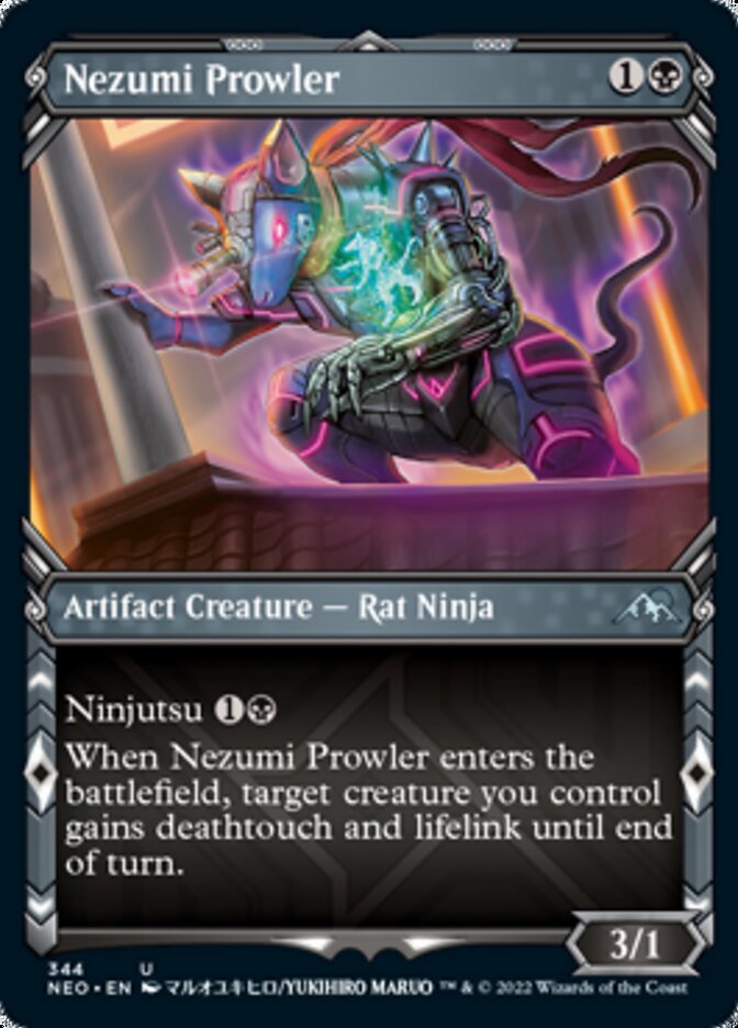 Nezumi Prowler (Showcase Ninja) [Kamigawa: Neon Dynasty] | Gamer Loot