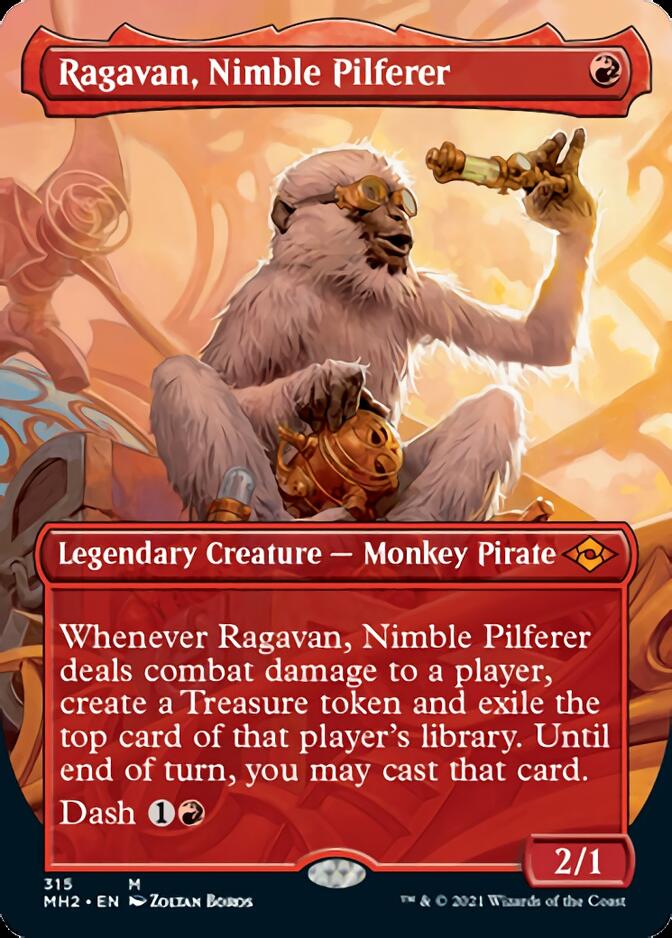 Ragavan, Nimble Pilferer (Borderless Alternate Art) [Modern Horizons 2] | Gamer Loot