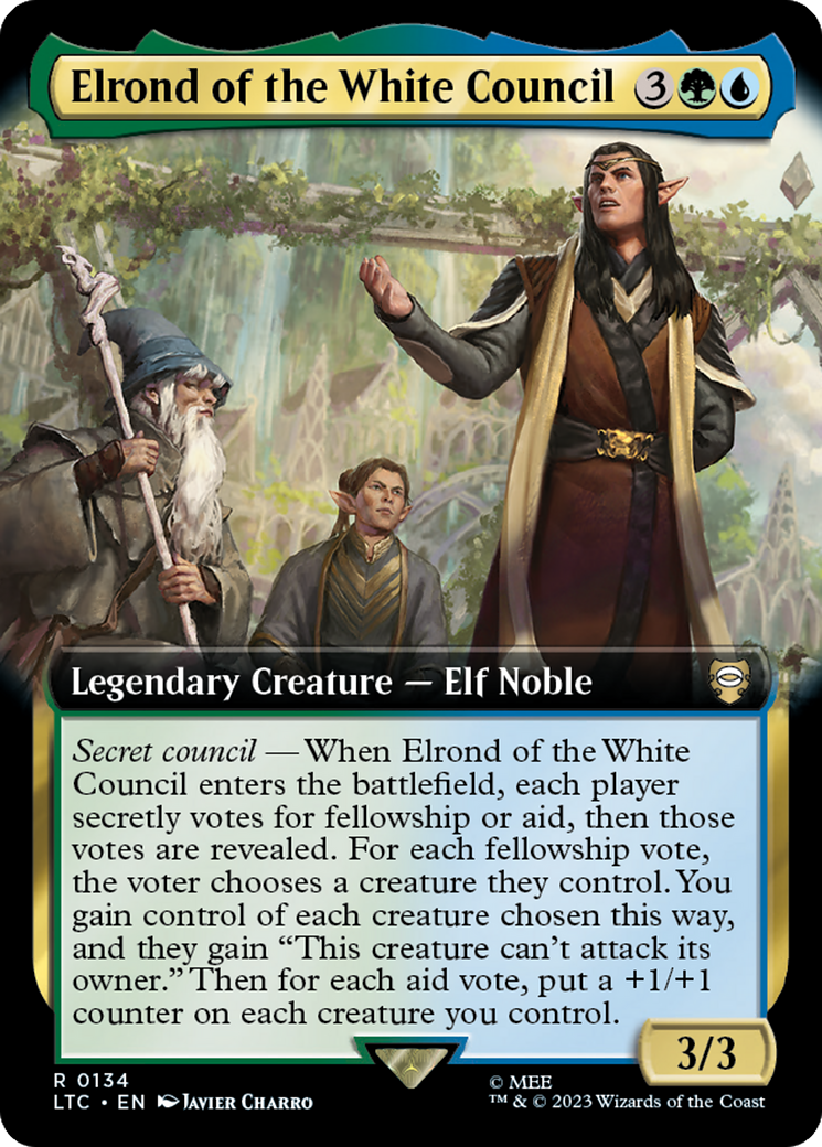 Elrond of the White Council (Extended Art) [The Lord of the Rings: Tales of Middle-Earth Commander] | Gamer Loot