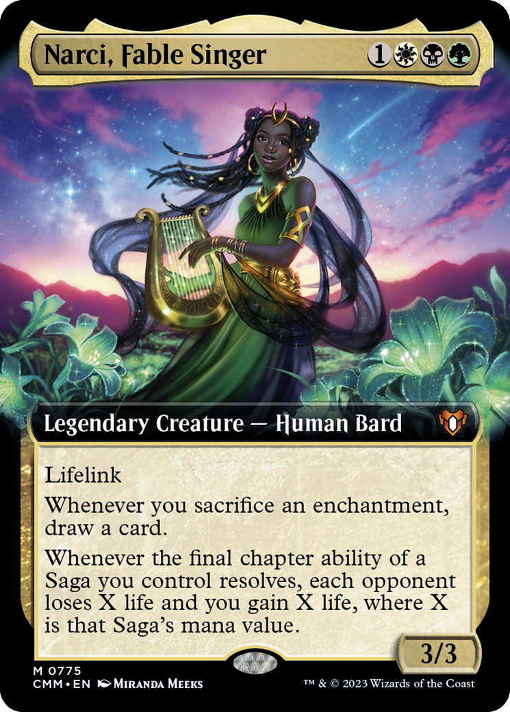 Narci, Fable Singer (Extended Art) [Commander Masters] | Gamer Loot