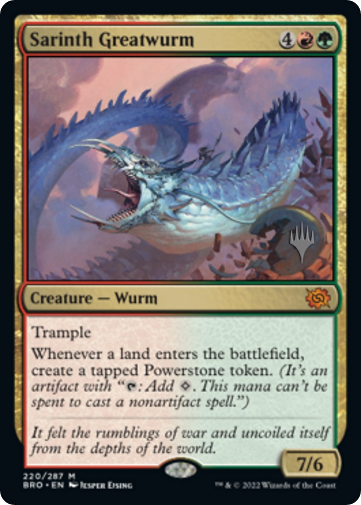 Sarinth Greatwurm (Promo Pack) [The Brothers' War Promos] | Gamer Loot