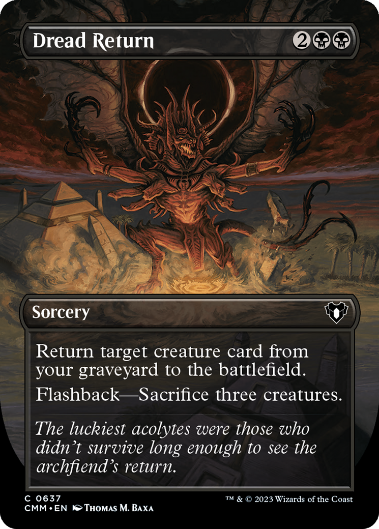 Dread Return (Borderless Alternate Art) [Commander Masters] | Gamer Loot