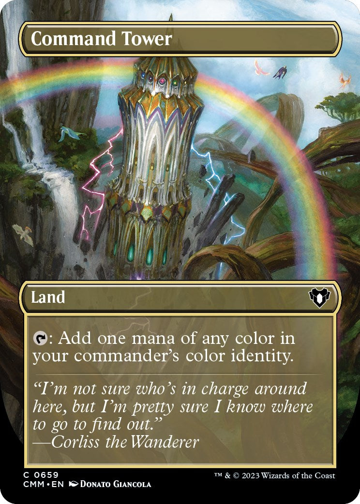 Command Tower (Borderless Alternate Art) [Commander Masters] | Gamer Loot