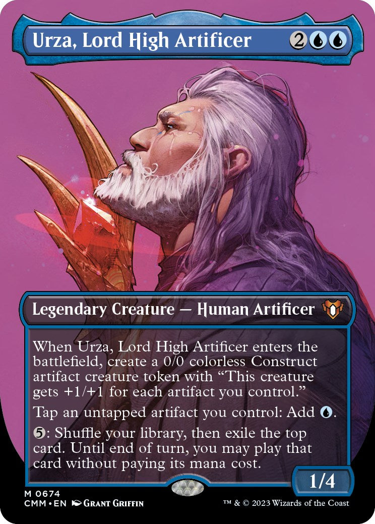 Urza, Lord High Artificer (Borderless Profile) [Commander Masters] | Gamer Loot