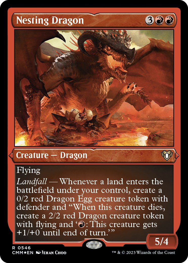 Nesting Dragon (Foil Etched) [Commander Masters] | Gamer Loot