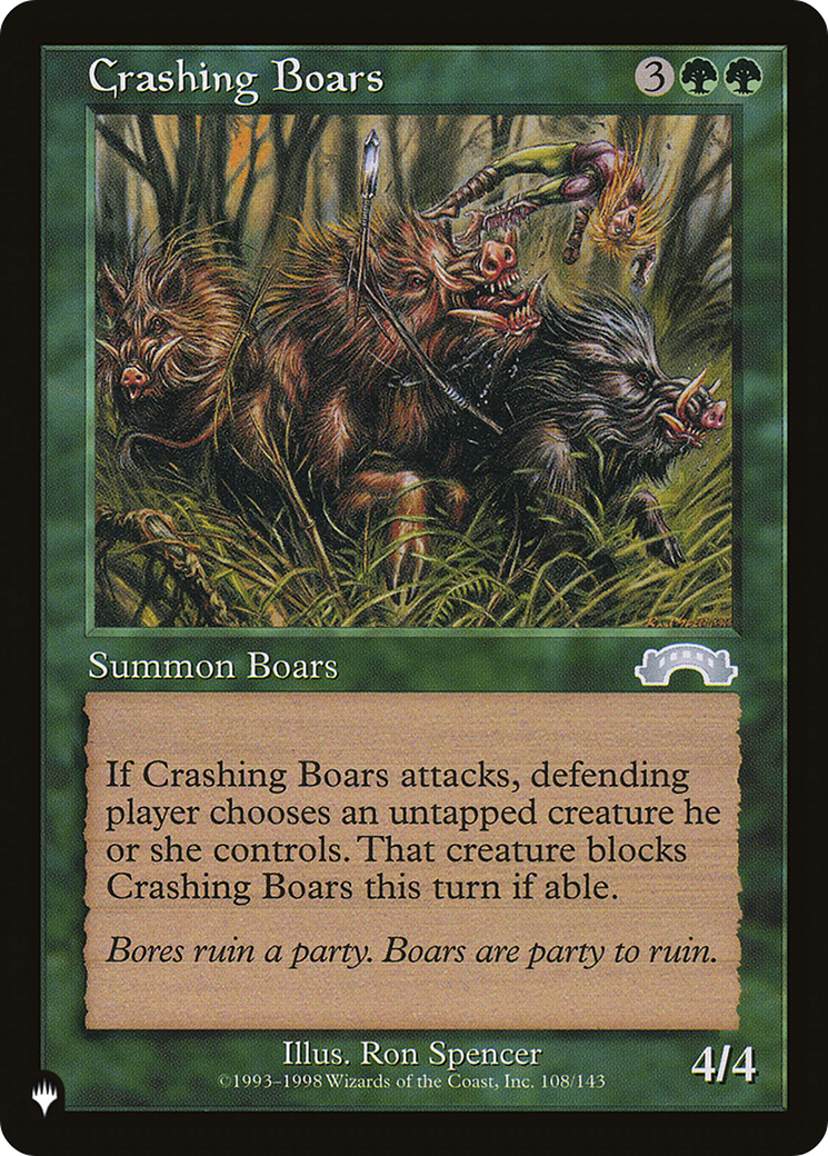 Crashing Boars [The List Reprints] | Gamer Loot