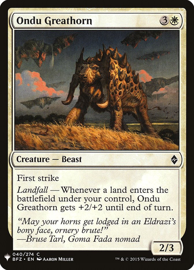 Ondu Greathorn [Mystery Booster] | Gamer Loot