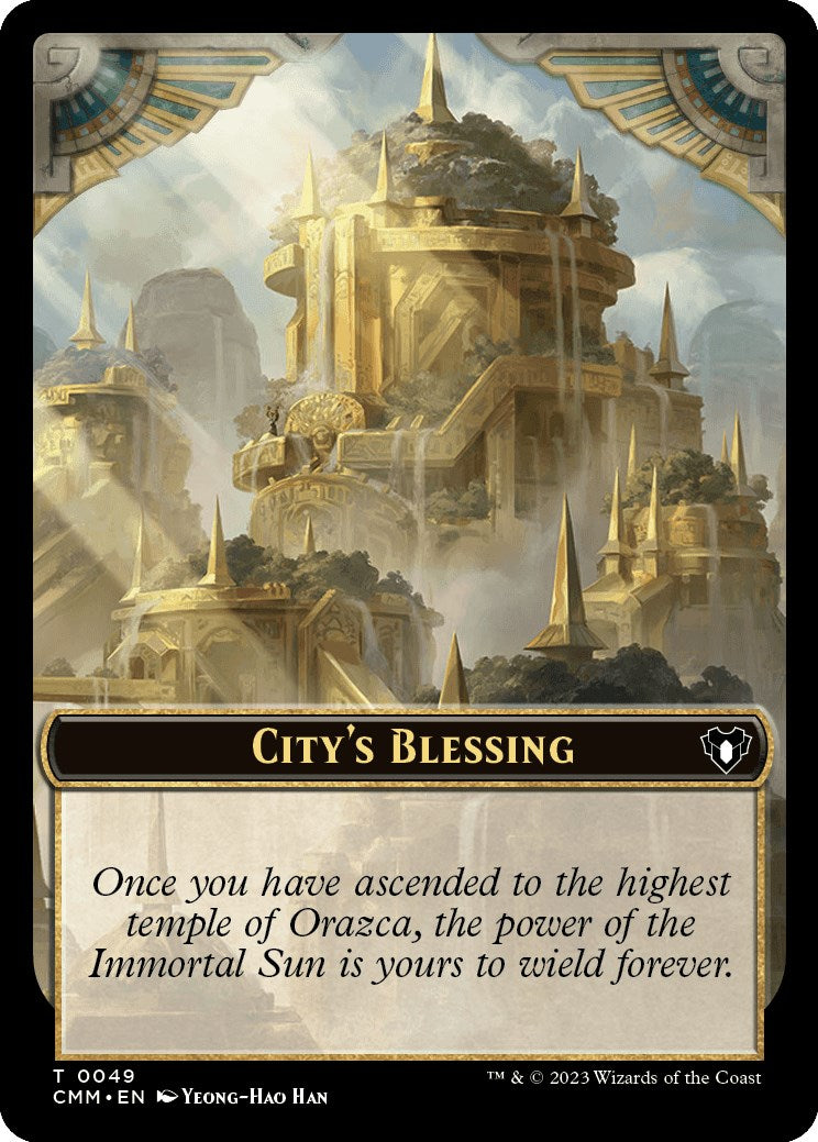 City's Blessing // Dragon Egg Double-Sided Token [Commander Masters Tokens] | Gamer Loot