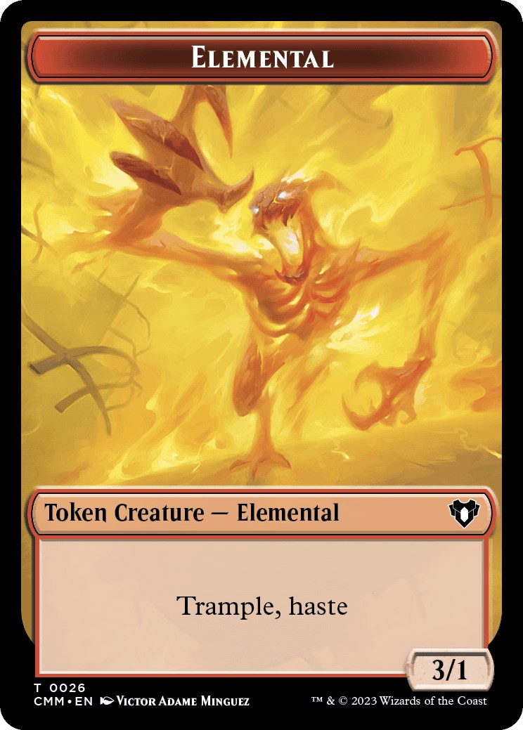 Elemental (0026) // Construct (0042) Double-Sided Token [Commander Masters Tokens] | Gamer Loot
