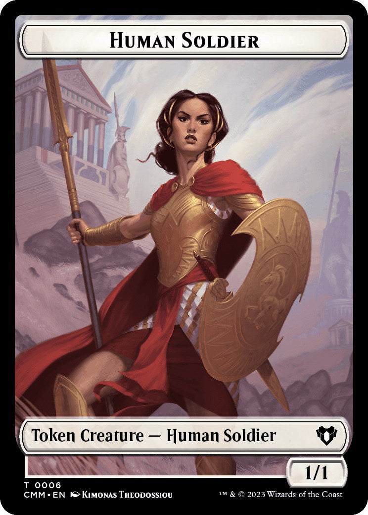 Human Soldier // Zombie (0013) Double-Sided Token [Commander Masters Tokens] | Gamer Loot