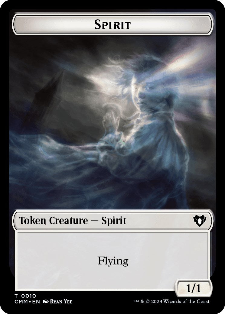 Spirit (0010) // Cat (0005) Double-Sided Token [Commander Masters Tokens] | Gamer Loot