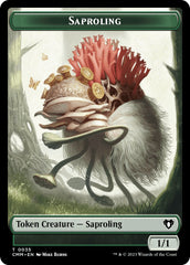 Saproling // Stoneforged Blade Double-Sided Token [Commander Masters Tokens] | Gamer Loot