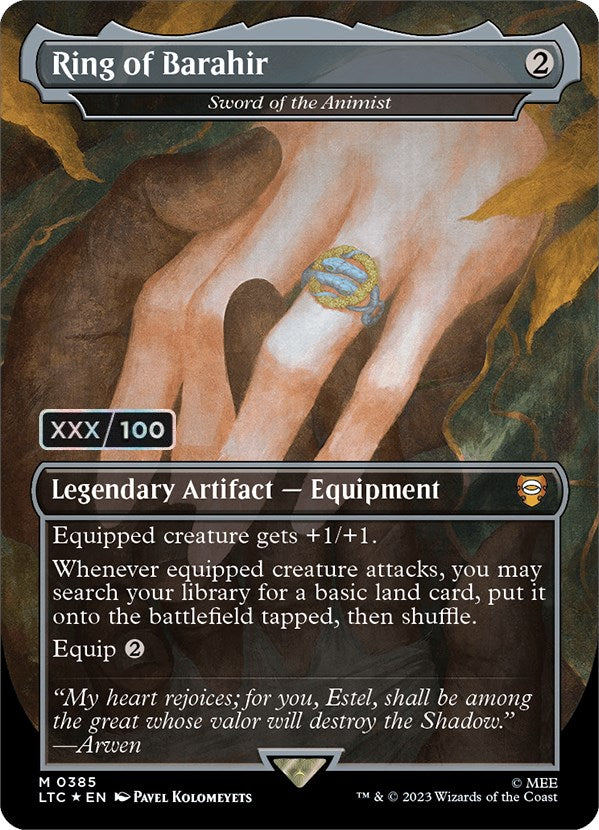 Ring of Barahir - Sword of the Animist (Serialized) [The Lord of the Rings: Tales of Middle-Earth Commander] | Gamer Loot