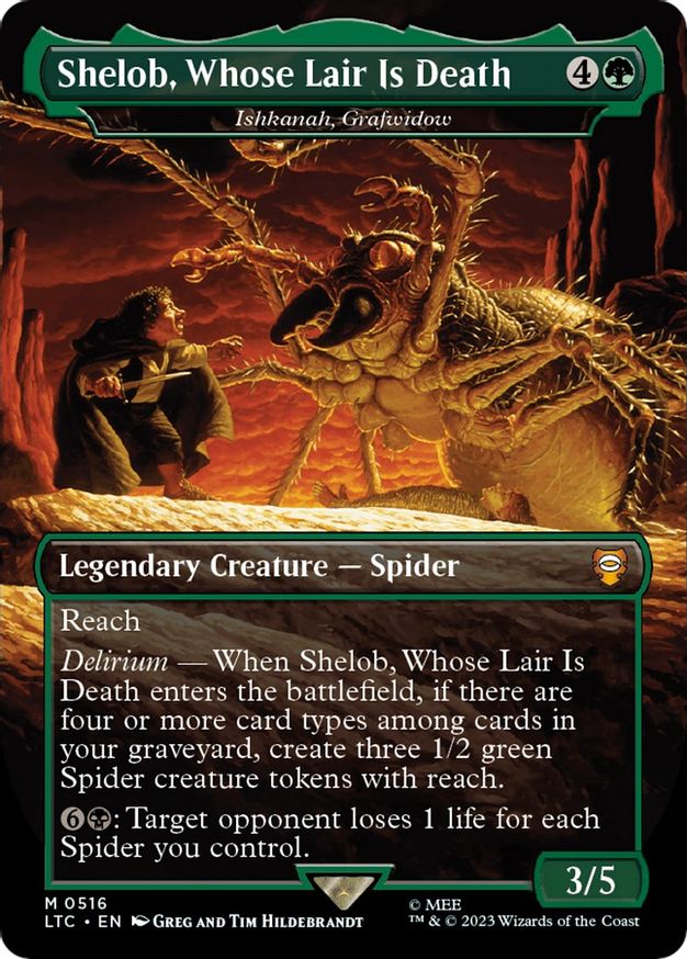 Shelob, Whose Lair Is Death - Ishkanah, Grafwidow (Borderless) [The Lord of the Rings: Tales of Middle-Earth Commander] | Gamer Loot