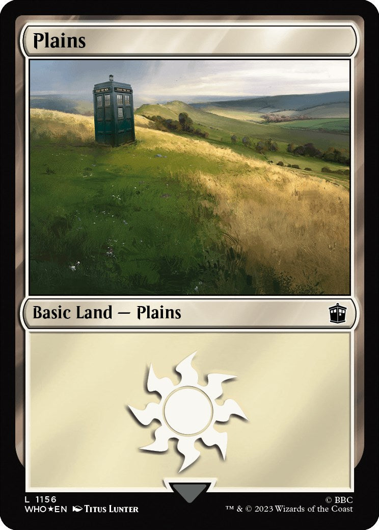 Plains (1156) (Surge Foil) [Doctor Who] | Gamer Loot