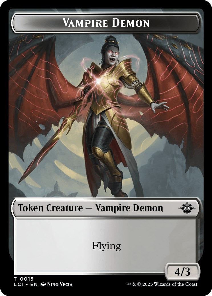 Vampire // Vampire Demon Double-Sided Token [The Lost Caverns of Ixalan Tokens] | Gamer Loot