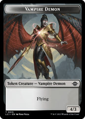 Vampire // Vampire Demon Double-Sided Token [The Lost Caverns of Ixalan Tokens] | Gamer Loot