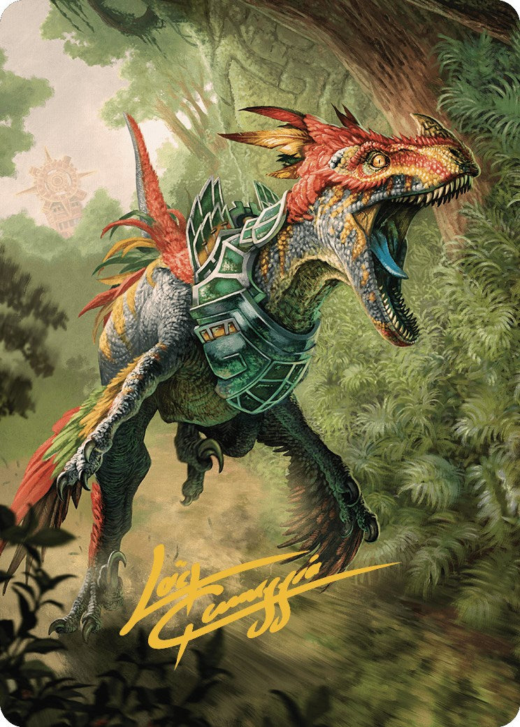 Dinosaur Token Art Card (Gold-Stamped Signature) [The Lost Caverns of Ixalan Art Series] | Gamer Loot