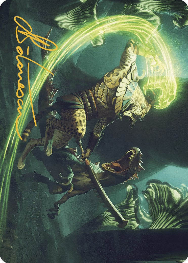 Contest of Claws Art Card (Gold-Stamped Signature) [The Lost Caverns of Ixalan Art Series] | Gamer Loot