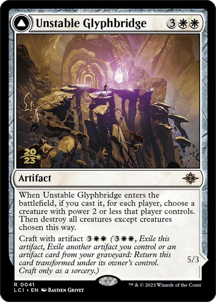 Unstable Glyphbridge // Sandswirl Wanderglyph [The Lost Caverns of Ixalan Prerelease Cards] | Gamer Loot