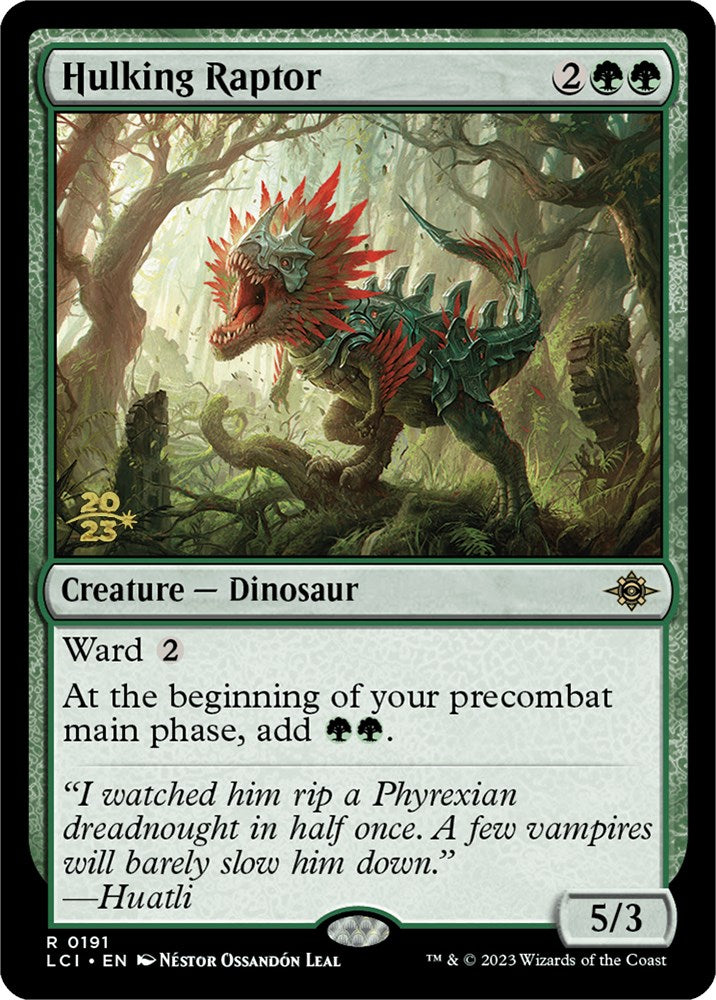 Hulking Raptor [The Lost Caverns of Ixalan Prerelease Cards] | Gamer Loot